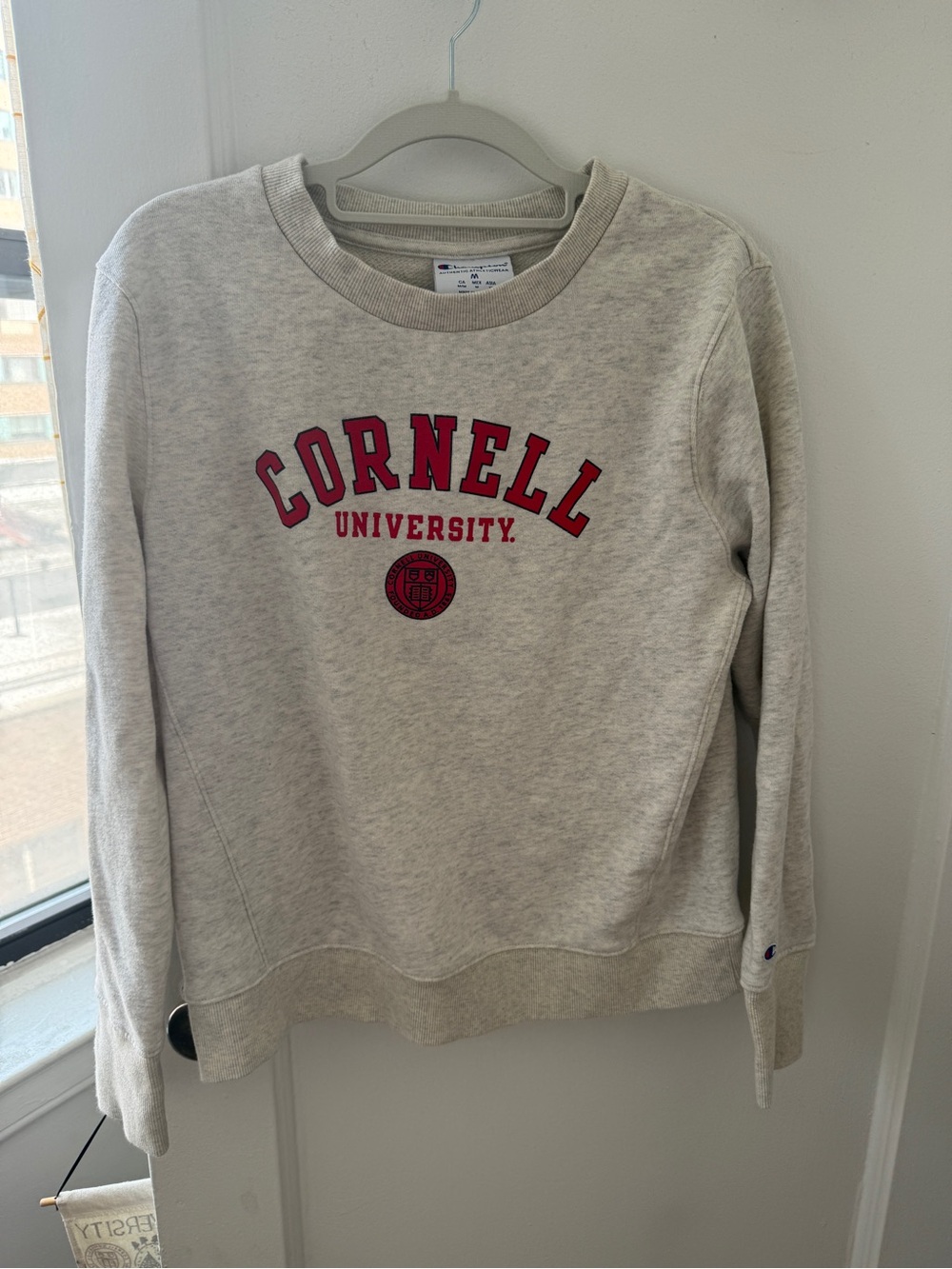 Champion Cornell University Women's Cream Crewneck Sweatshirt